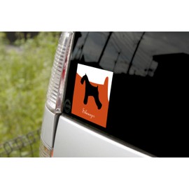Schnauzer MK-2 Standing Ears, Black Dog Sticker, Premium Silhouette