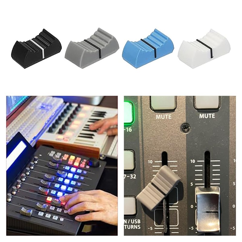 16 Pcs Fader Caps, 24x12x11mm Console Mixer Slider Fader Knobs