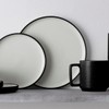 Noritake ColorTex Stone Black 9-3/4" Stax Dinner Plates, Set of