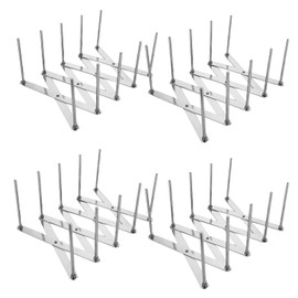 QTLCOHD Stainless Steel 4 Pcs Pot Lid Holder, Rust Resistant, Adjustable Design, Space-saving, Widely Applications