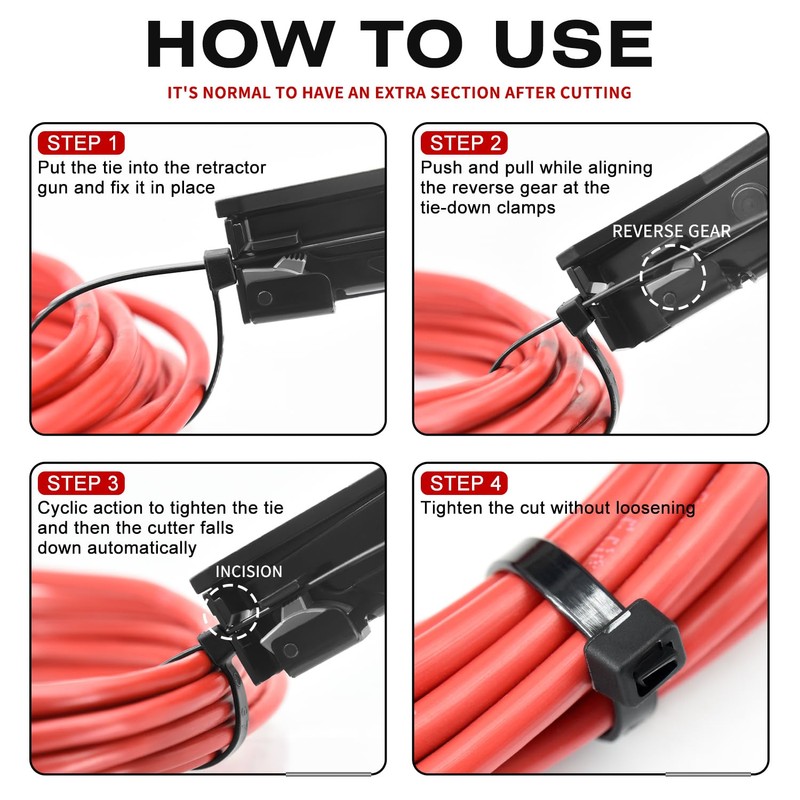 Cable Tie Gun for 1.8-6.5mm Nylon Ties | Wider Range