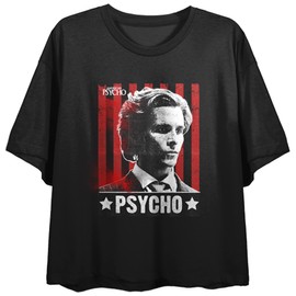American Psycho Monsters are Real Women's Black Crop T-Shirt-XS