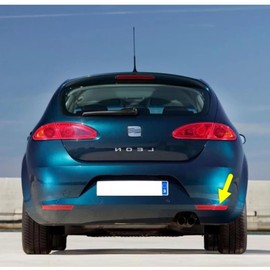 Twowinds - Bumper Reflector 1P0945106B Compatible with Seat Leon 1P (2006-2010) - Rear Bumper Right (Passenger Side) - Reflector - Red Reflector