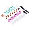40Pcs TIG Welding Torch Accessories Kit Collet Alumina Nozzle Gas