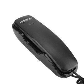 PUSOKEI Wall Mounted Phone Noise Cancelling Trimline Wired Phone Home Wall Landline Phone with Caller ID (Black)