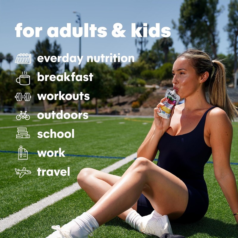 NOKA Strawberry Pineapple Superfood Smoothie Pack 6 Organic Plant Protein