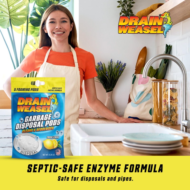 Drain Weasel Garbage Disposal Pods Cleaner and Deodorizer, Sink Odor