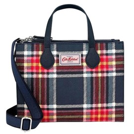 Cath Kidston Navy Blue Clarendon Check Grab Bag Handbag