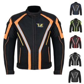 TIGER MOTO Adventure Touring Motorcycle Jacket for Men & Women – CE Armored All-Season Textile Riding Gear (US, Alpha, X-Large, XX-Large, Regular, Regular, Phantom Black)