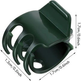 Jetec 50 Pieces Orchid Clips Plastic Garden Plant Clips with 30 Pcs Green Bamboo