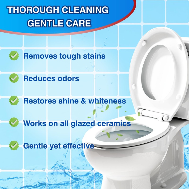 OceanBreezy Toilet Bowl Cleaner Bleach Tablets – Deep Cleaning &