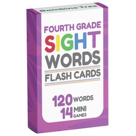Sight Words Flash Cards 4th Grade - 120 High Frequency Words from Dolch's and Fry's Sight Word List for Ages 9-10 Years