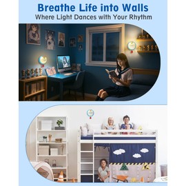 Night Light for Baby, 3 Levels Dimmable Wall Lamps for Nursery & Kids with Timer, Rechargeable LED Touch Night Lamp, Soft Silicone Hanging Lights, Bedside Warm Nightlights with 6 Adhesive Hooks