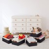 GhvyenntteS Storage Baskets for Organizing, Fabric Storage Bins with Leather