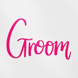 Decal Stickers of Groom (Pink) (Set of 2) Premium Waterproof Vinyl Decal Stickers for Laptop Phone Accessory Helmet Car Window Mug Tuber Cup Door Wall Decoration - ANDsticg91935PI