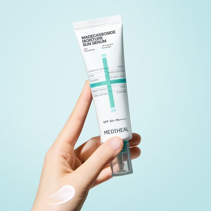 Mediheal Hyeonjong Yang Madecassoside Moisture Sun Serum Trace Repair (SPF