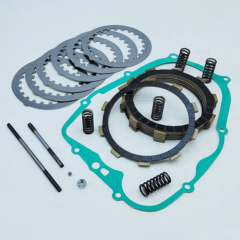 BIGLKNM Clutch Kit Friction Plates & Cover Gasket Push Rods