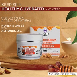 Ayouthveda Dates & Honey Moisturising Cold Cream For Winter | Deep Nourishing Makes Skin Hydration & Removes Dryness -75g