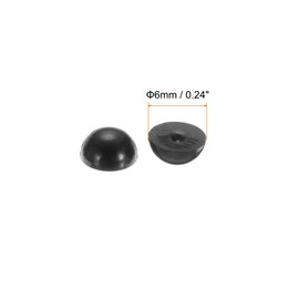 sourcing map 300pcs Flatback Pearls 6mm ABS Plastic Half Round Dome Imitation Pearls Craft Beads for DIY Craft Shoes Decorations Clothes Wedding Christmas Photo Frames, Black