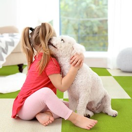 WAPANE Carpet Tiles Peel and Stick, Squares Carpet Floor Tile 24” x 24”, Soft Padded Carpet Tiles, Self Adhesive Carpet 10PC Tiles Per Box 40Sq Ft for Home Living Room Bedroom Office, Green