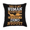 Dino Nuggets Enthusiast Dinosaur Chicken Delight Dino Nugs Throw Pillow