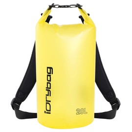 IDRYBAG Clear Dry Bag Waterproof Floating 2L/5L/10L/15L/20L, Lightweight Dry Sack Water Sports, Marine Waterproof Bag Roll Top for Kayaking, Boating, Canoeing, Swimming, Hiking, Camping, Rafting