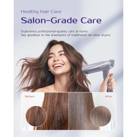 VENTRIS Ionic Hair Dryer Magnetic Diffuser High Speed Styling Blow Dryer Foldable Travel