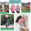 Half-Finger-Kids-Cycling-Gloves Non-Slip, Padded, Antislip, Fingerless Kids Bike Climbing Gloves Girls