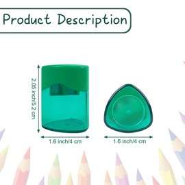 ZUFECY 4-Pack Pencil Sharpener, Smooth-Rotation Dual Holes & Easy-Clean Base, Compact Dual-Function Sharpener for Colored/Graphite Pencils, Backpack Essentials