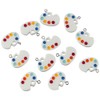 YYlingx 30 Pcs Colorful Paint Tray Charms for Jewelry Making