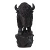 Large Southwestern Native American Bison Buffalo On Rock Rustic Statue