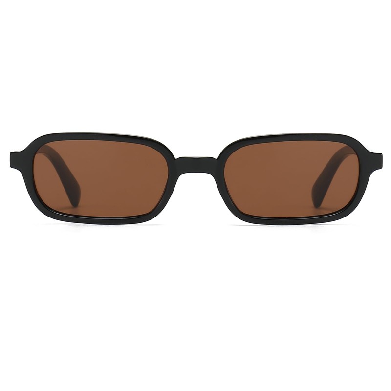 Laurinny Retro Rectangular Sunglasses 90s Rectangle Narrow Glasses Sunglasses Women's