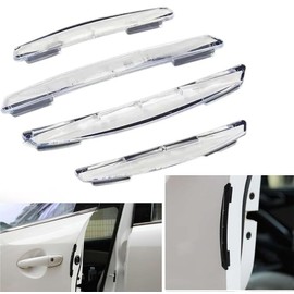 Wzenclave Protectores de Bordes de Puertas de Auto, 4 Piezas, Tiras Anticolisión Transparentes para Automóvil