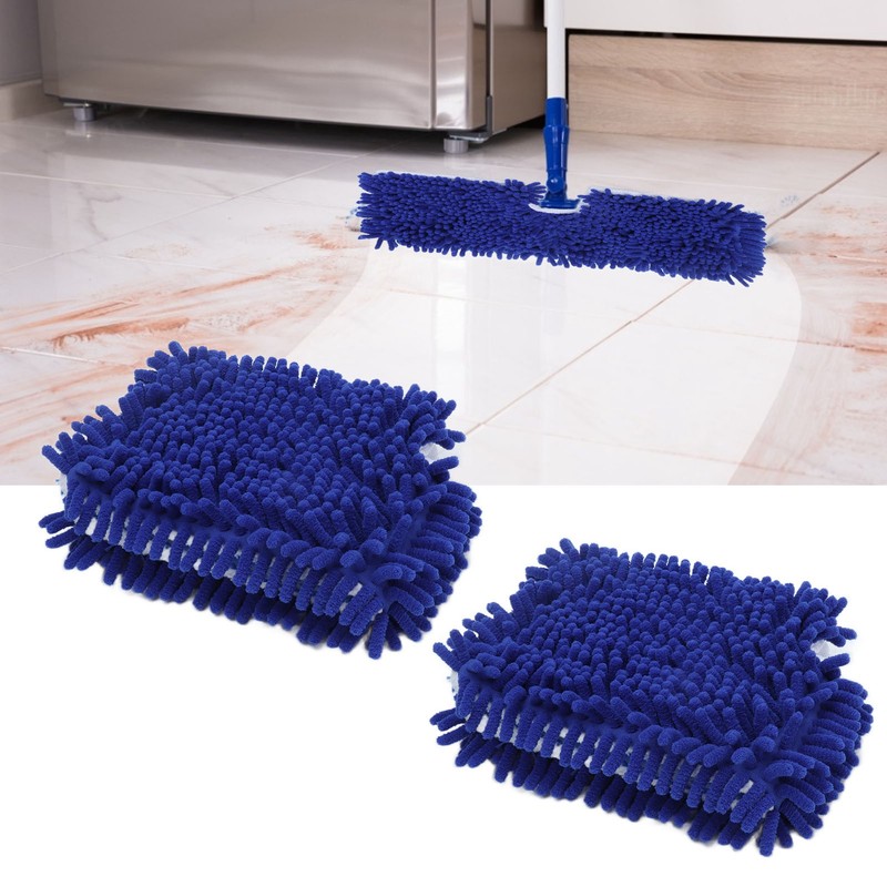 2PCS Mop Head Pad Microfiber Mop Replacement Pad Washable Reusable