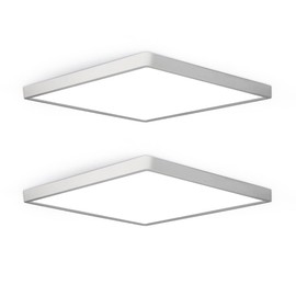 2Pack 12inch 24W LED Flush Mount Ceiling Light, 5000K Square LED Ceiling Light, 3200LM Flat LED Ceiling Light for Bedroom, Living Room, Dining Room