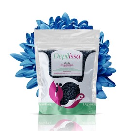Depilissa Azulen Waxing Beads for Hair Removal, 400 g, Application without Fleece Strips, Suitable for All Skin Types, Face, Armpits, Arms, Legs, Bikini, Intimate Area, Full Body Hair Removal