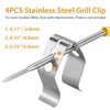 Grill Probe Clip Holder - Barbecue Temp Clip Stainless Steel