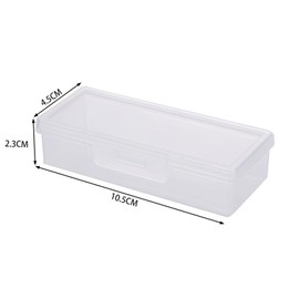 Cotton Bud Holder for Travel, 2 Pcs Portable Small Cotton Swab Holder Transparent Plastic Cotton Swab Mini Box for Storing Cotton Balls Cotton Swabs Flosser Toothpicks