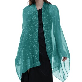 BANETTETA Shawl Shawls and Wraps for Evening Dresses Shawl Wraps for Women Dress Cover Up Formal Shawl for Women Dressy Shawls and Wraps for Evening Wear (Lake Green)