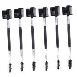 Beavorty 6pcs Dual- Eyebrow and Eyelash Comb Brush Professional Makeup Grooming Tool for Shaping and Separating Lashes and Comfortable for Daily Use