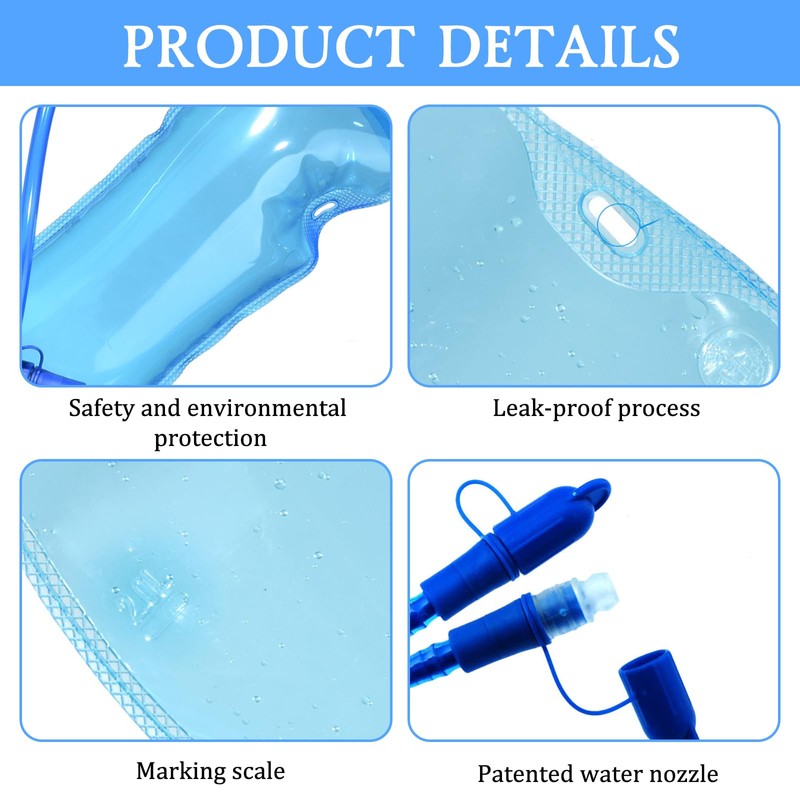 DAVBNM Hydration Bladder, 1.5 L Water Bladder, BPA Free, Leak