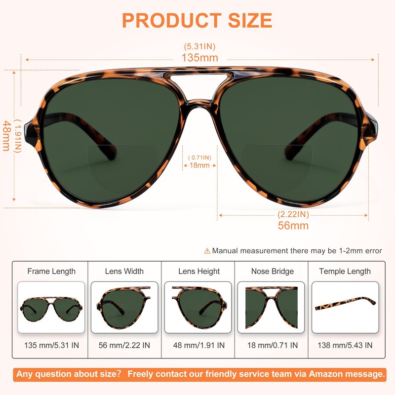 EYEGUARD 3 Pack Retro Aviator Bifocal Reading Sunglasses for Women
