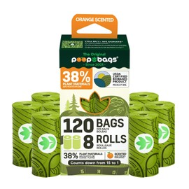 The Poopbags Bolsas biodegradables con esencia de naranja para desechos de perro.