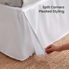 Twin Bed Skirt with Split Corners, 18 Inch Drop Pleated