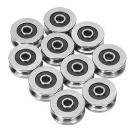 10pcs V Groove Ball Bearing，4 * 18 * 8mm V Groove Track Roller Bearing Guide Rail Bearing，for motor, toys, model, instrument and meter, electric tools