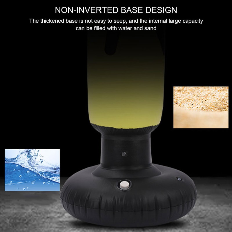 Inflatable Boxing Column Adults Fitness Decompression Sandbag Punching Bag ThickenYellow