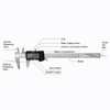 SCITOOLS Digital Caliper 0-8" Measuring Tool with Metal Ruler, Micrometer