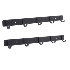 Coat Rack Wall Mount,Coat Rack,Hat Rack,Wall Hooks,Coat Hooks,Coat Rack Wall Mounted, 2pcs 5 Hooks Space Aluminum Hanging Coat Rack Hook Hanger for Backpack Keys