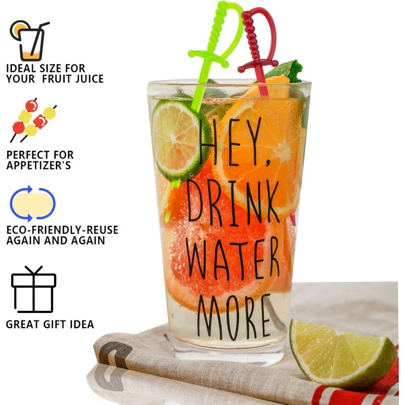 ODDIER 100PCS 3.3 Inch Plastic Sword Toothpicks Picks for Appetizers,