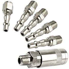 Air Line Hose Compressor Fitting Connector Quick Release Set Male 1/4" BSP